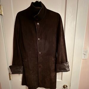 Italian suede reversible leather jacket M